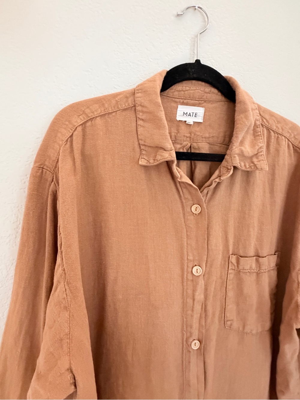 MATE the Label Button-Down Shirt in Rust Tan - Picture 4 of 8